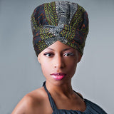 African Print Head Wrap(Satin-Lined)-EWA225