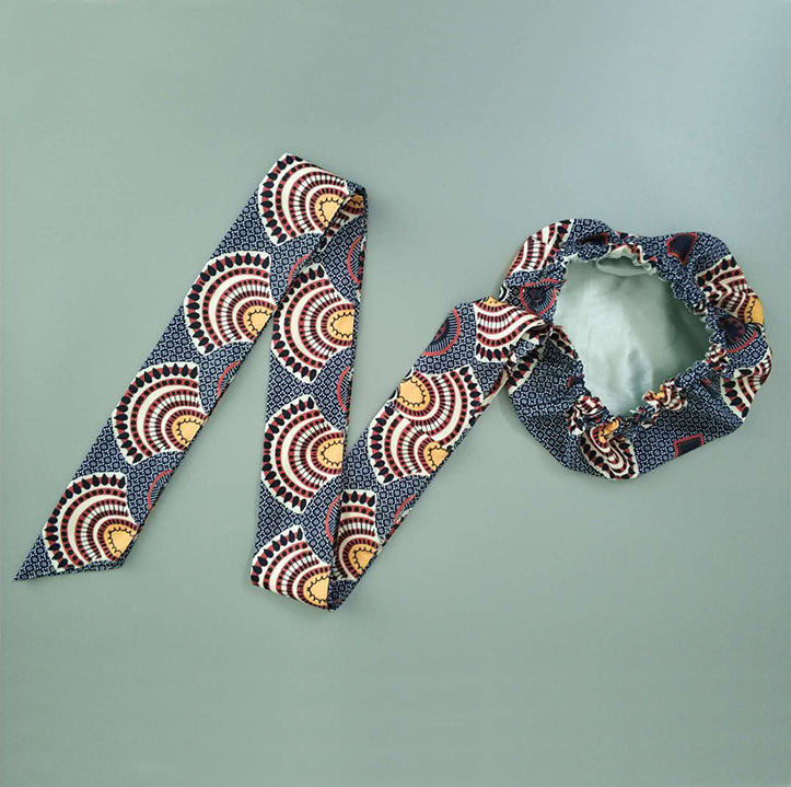 African Print Head Wrap(Satin-Lined)-EWA102