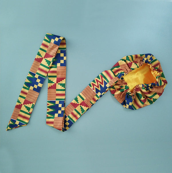 African Print Head Wrap(Satin-Lined)-EWA106