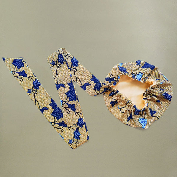 African Print Head Wrap(Satin-Lined)-EWA116