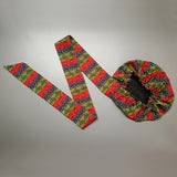 African Print Head Wrap(Satin-Lined)-EWA127