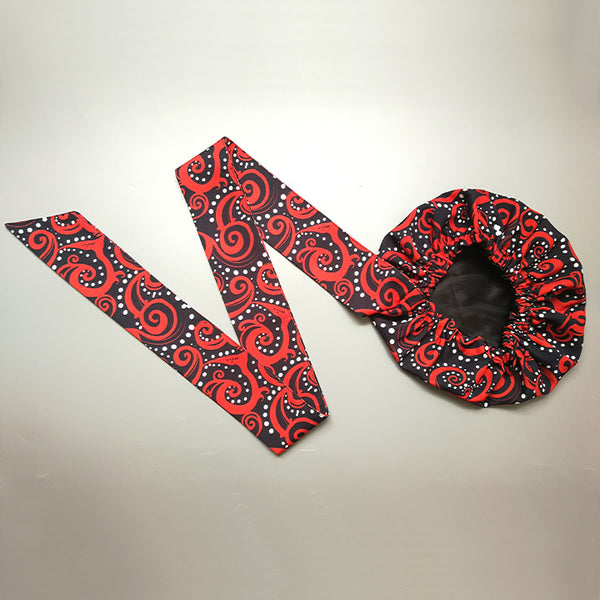 African Print Head Wrap(Satin-Lined)-EWA130