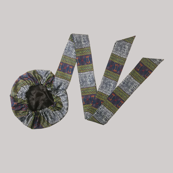African Print Head Wrap(Satin-Lined)-EWA225