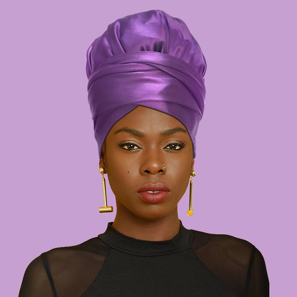 Solid Color Head Wrap(Satin-Lined)-EWA609