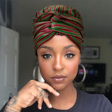 African Print Head Wrap(Satin-Lined)-EWA113