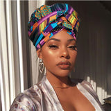 African Print Head Wrap(Satin-Lined)-EWA114