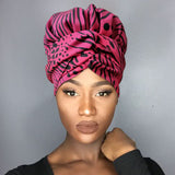 African Print Head Wrap(Satin-Lined)-EWA126